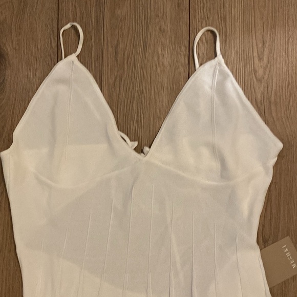 NWT MESHKI | Kendra Rib Knit Mini Dress | White | XXL - Picture 9 of 15